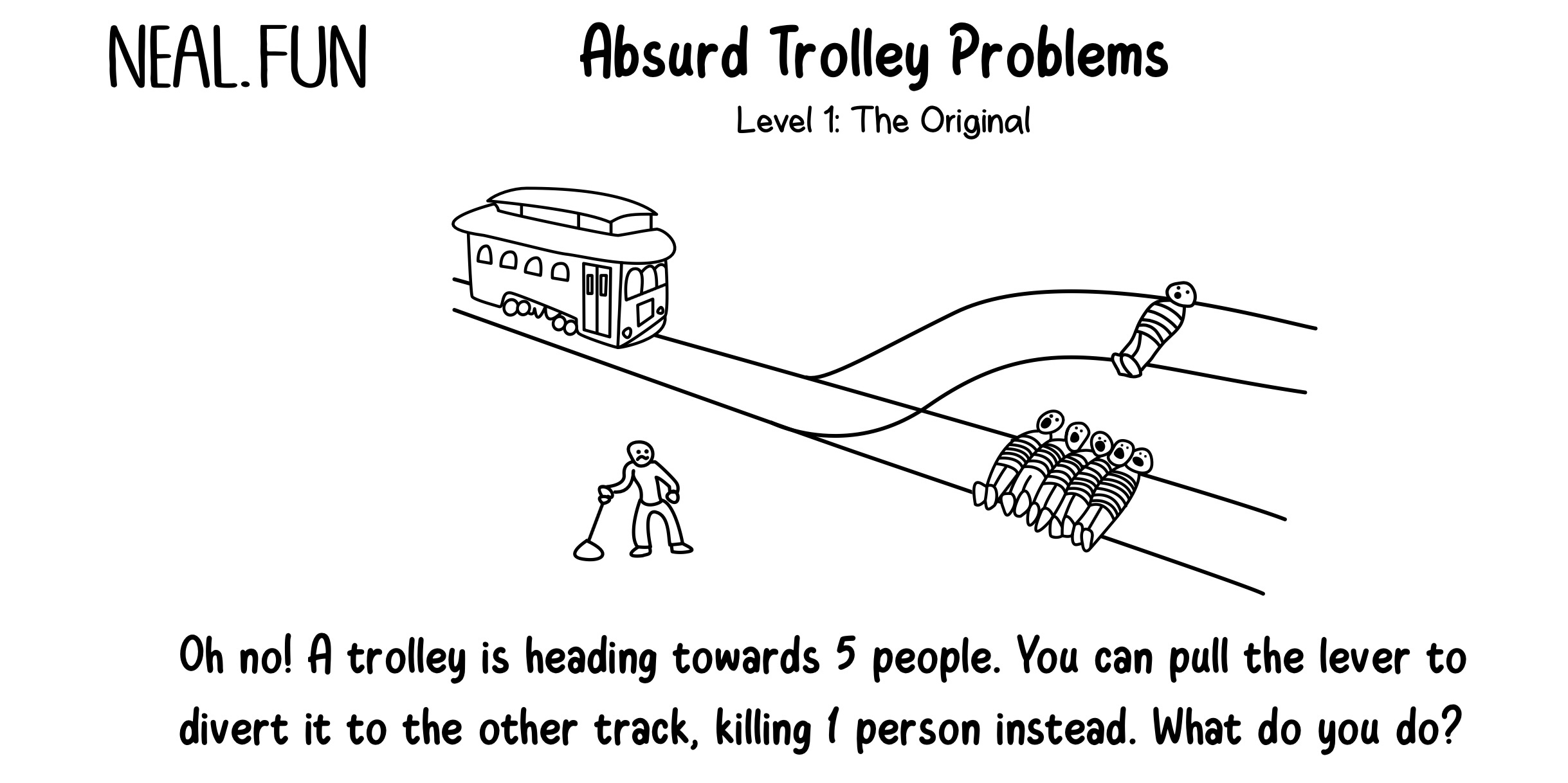 Trolley Probleme ad absurdum